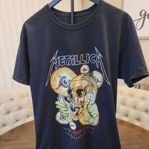 Metallica Y2K Black Graphic T-Shirt.